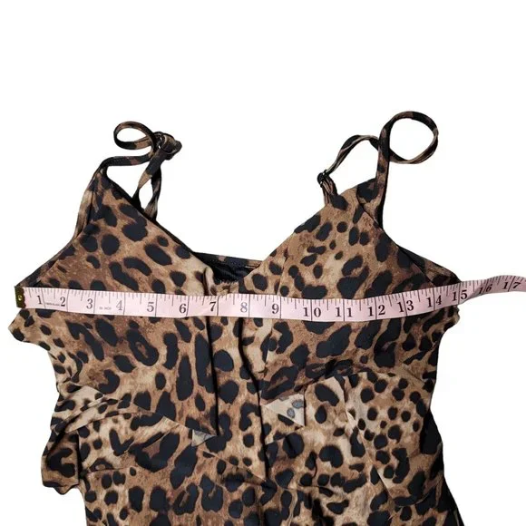 Magicsuit Rita Tierer Tankini Top in Cheetah/Leopard Print see measurements - Picture 4 of 8